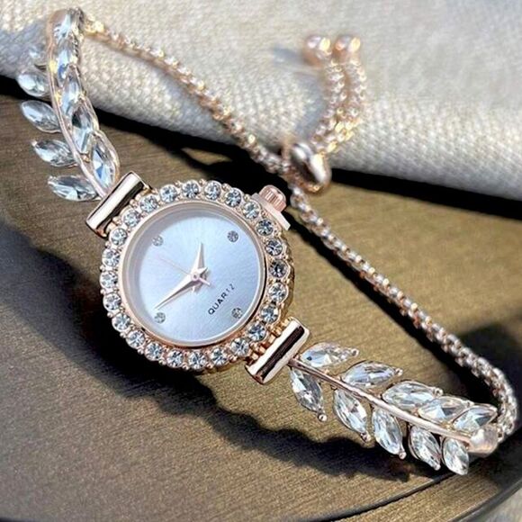 SALE 18k Gold Filled Vintage Victorian Quartz Crystal Watch - Picture 3 of 6